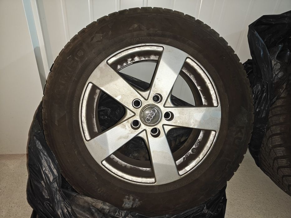 Set jante Audi R16 + anvelope Kumho 215/65 R16 DOT 2023 – stare excele