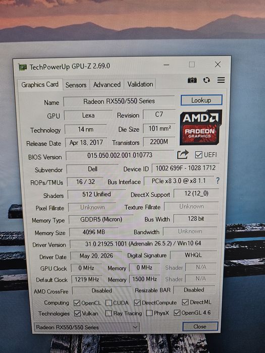 Dell Optiplex 9020 16GB RAM, AMD RX 550, 500GB Samsung SSD