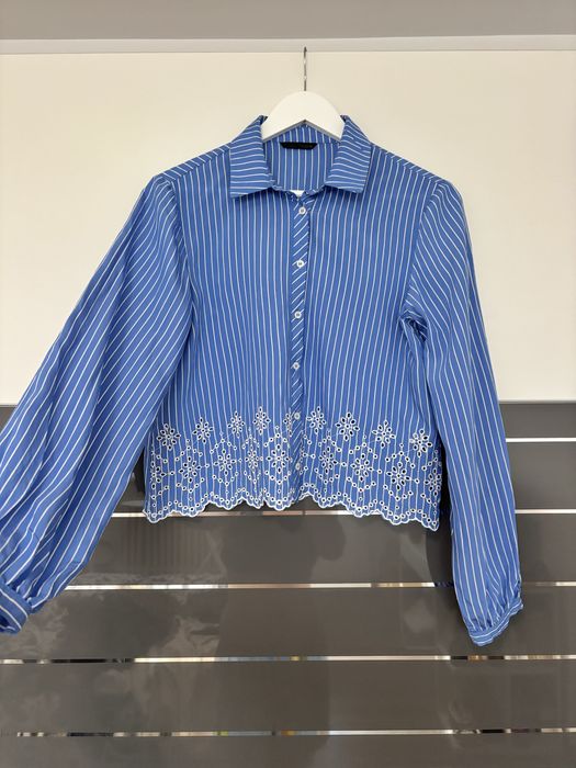 Bluza Zara cropped cu broderie