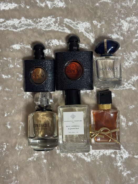 Black opium, libre, my way, bois imperial, linterdit отливанты