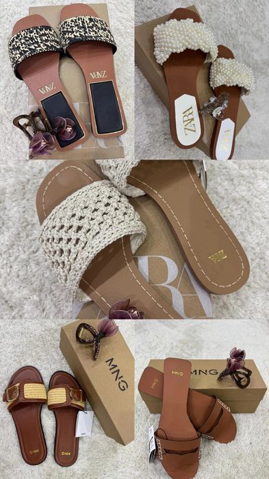 Шлепки Zara и Mango