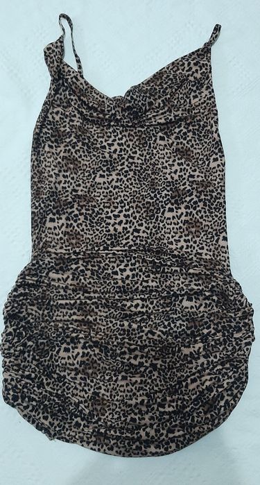 Rochie marimea S animal print cu siret inlaterale
