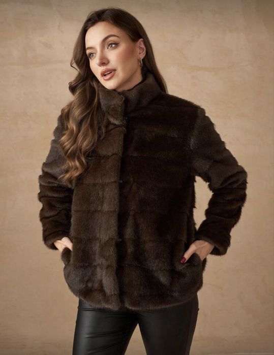 Палто шуба яке тип ZARA от изкуствен косьм норка XS-S размер