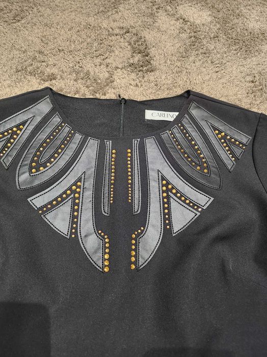 Нова  рокла р-р S/M с кожени елементи