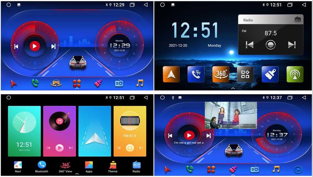Navigatie UNIVERSALA Android 12, ecran 7 inch/ 2G + 32G, CarPlay