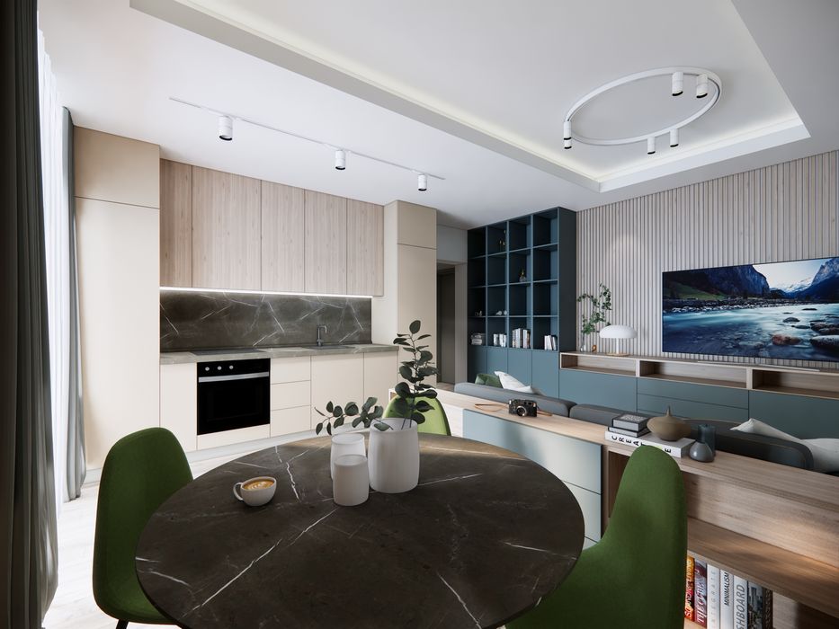 Apartamente Noi de vânzare   cu 2 camere  de 47 , 52 , 58 metri pătrați
