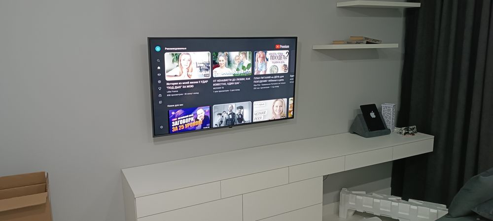 Установка телевизора на стену