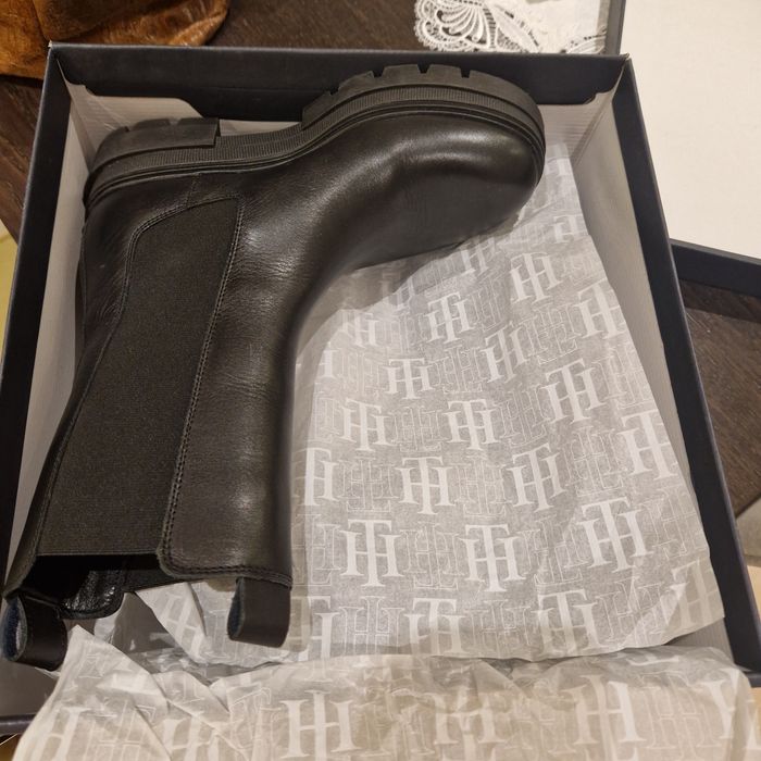 Боти Челси черни от естествена кожа