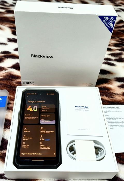 Vand smartphone Blackview BL9000 Pro ultra-rezistent (Rugged), versiunea top cu cameră termică FLIR Lepton 3.5 (cea mai mare rezoluție termică )