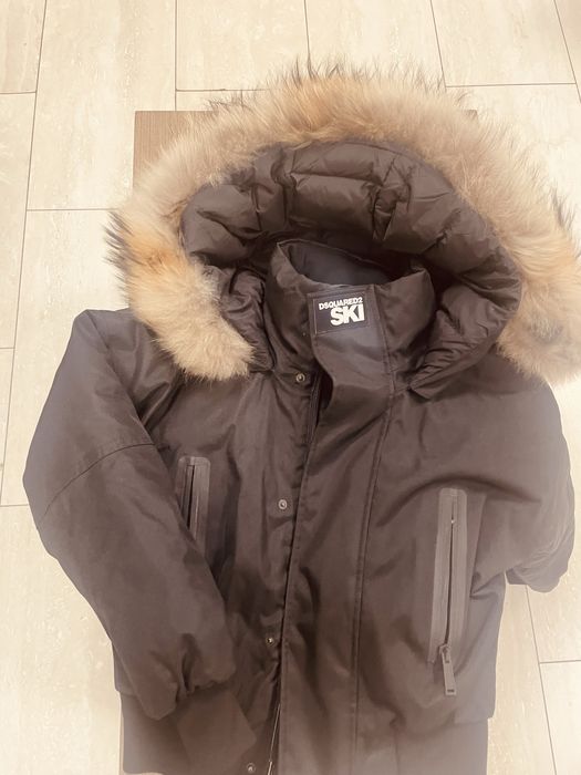 Dsquared Ски яке с естествен косъм