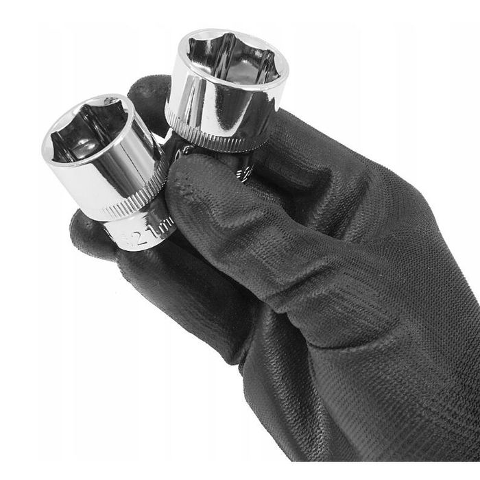 Set chei tubulare 1/2", CR-V cu clichet 72T și extensie, 12 piese,