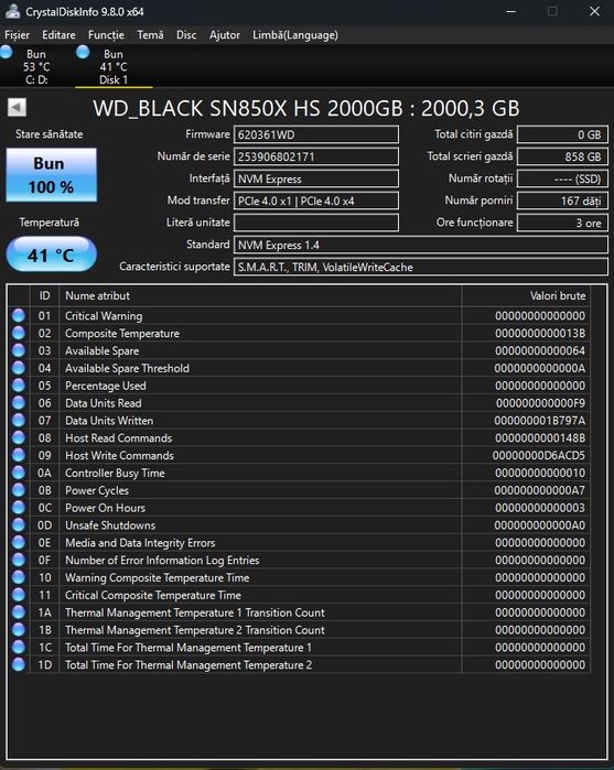 SSD M.2 WD BLACK SN850X 2TB garantie eMag 5 ani