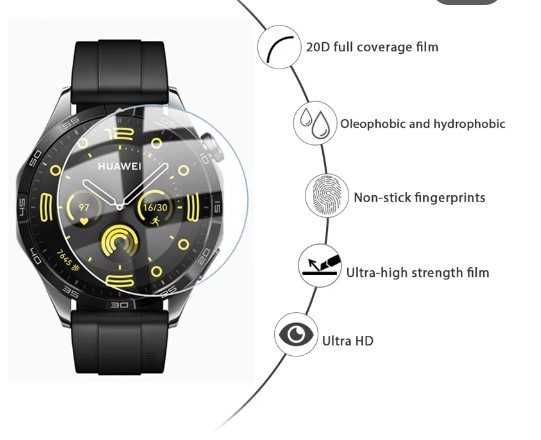 Set 2 folii sticla protectie ecran Huawei Watch GT 4(46 mm)