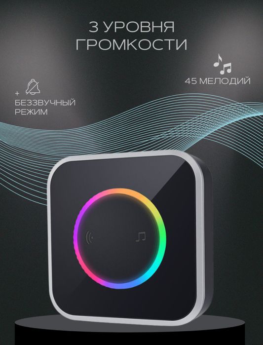 Беспроводной дверной звонок 
parno aHTeHHa, Aekop AnA AOMa, 6e3
Ka6ene