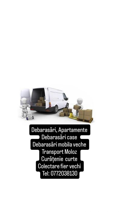 Debarasări Apartamente, Debarasări case, Debarasări mobila veche, Transport Moloz ,Colectare fier vechi, Tel: 0772038130