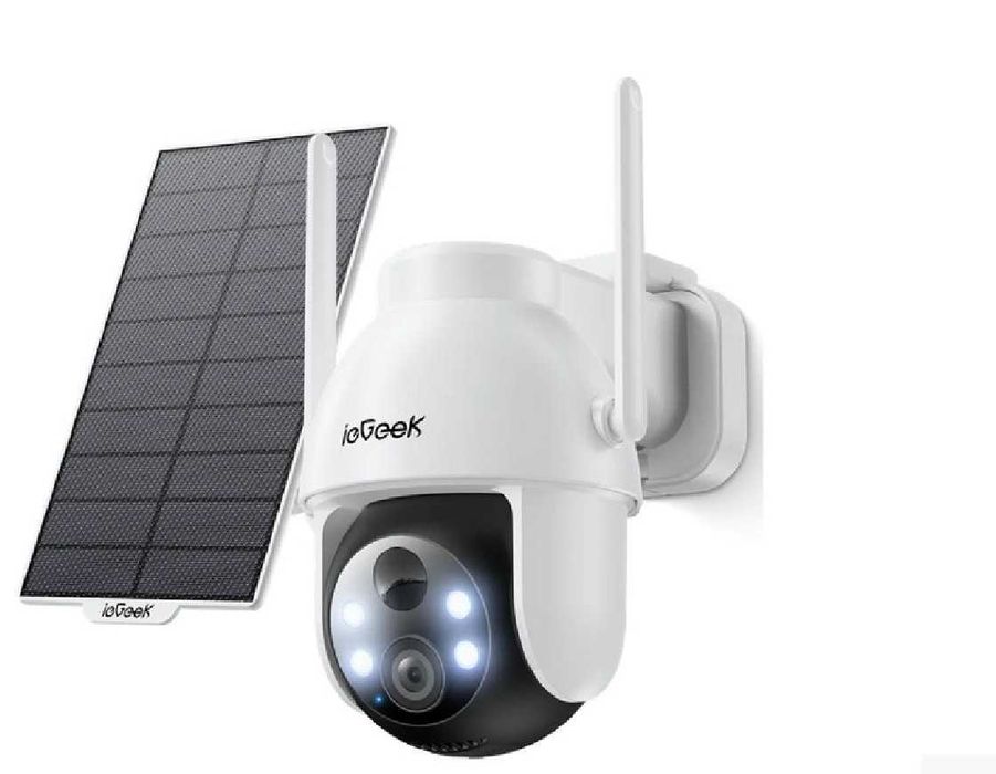Cameră de supraveghere solară pentru exterior ieGeek ZY-C2 3MP HD energie solara 100%