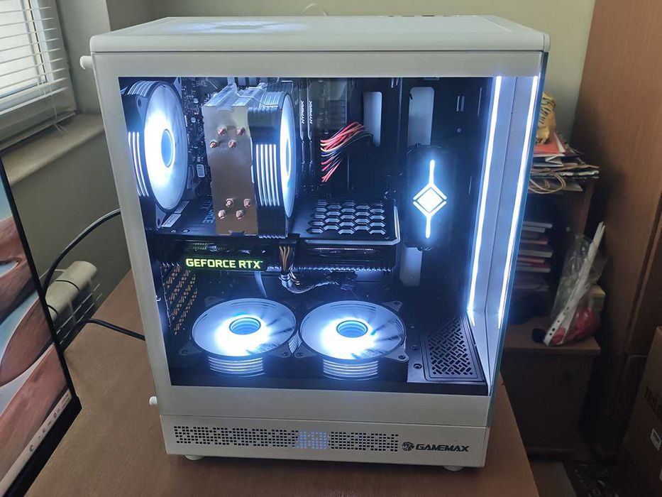 Геймърски компютър, 3060Ti, Intel 12100, 1tb hdd, 500gb nvme, 16gb Ram