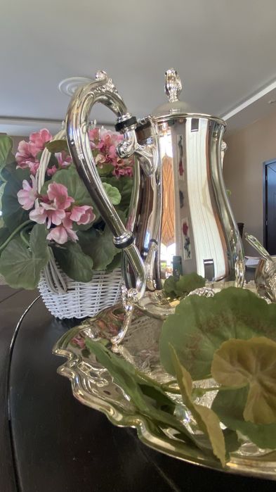 Винтидж посребрен сервиз