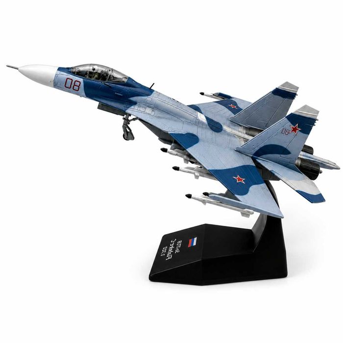 Macheta avion metalica Su-27 UB Super Flanker C 21 cm