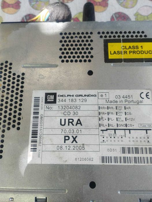 Opel Astra H Zafira B Meriva Tigra, radio cd player original CD 30