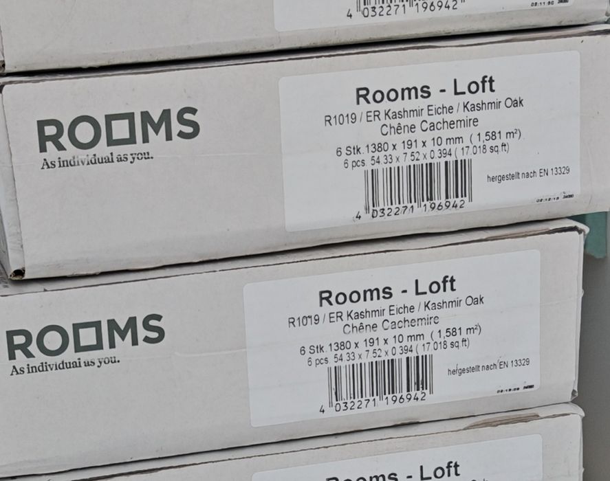 Ламиниран паркет дъб кашмир R1019 Rooms- Loft 10 мм  11 кв. м. 
R101
