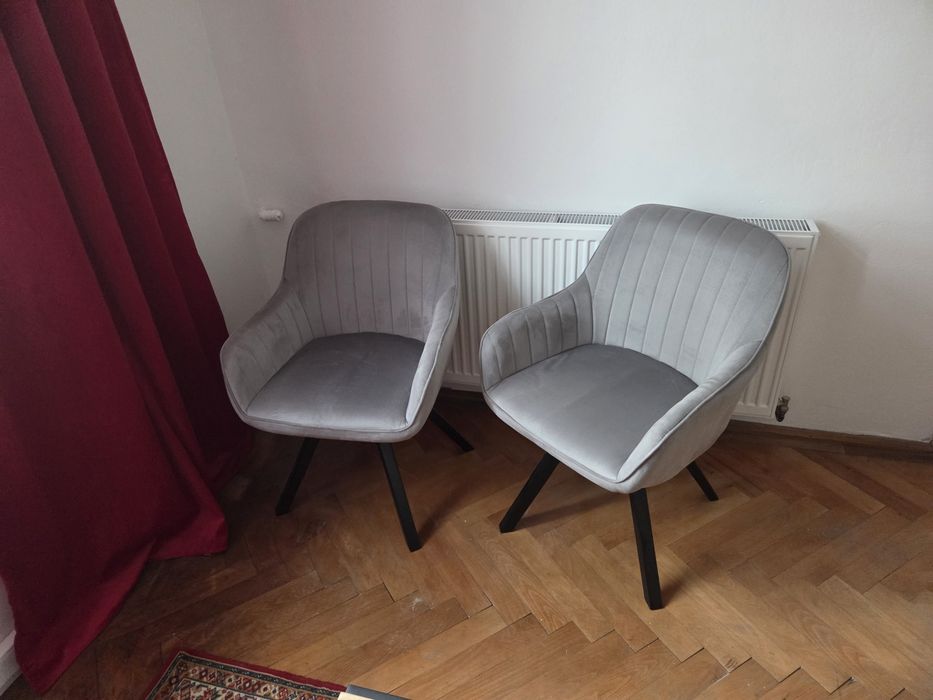 Fotolii gri - 2 buc - rotative