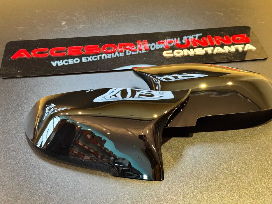 Capace Oglinzi Tip Batman - BMW Seria 5 F10 F11 LCI Negru Lucios