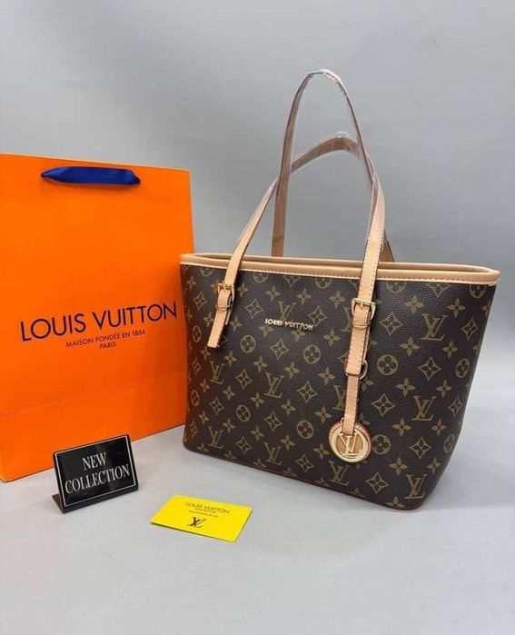 Geanta +portofel Louis Vuitton, model office,saculet, etichetă