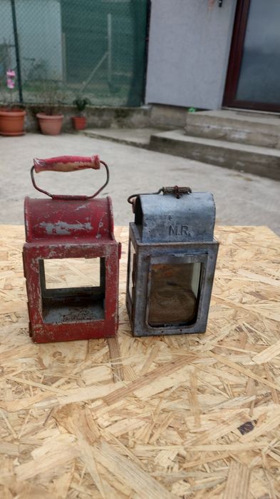 Lampa felinar antica de cale ferată