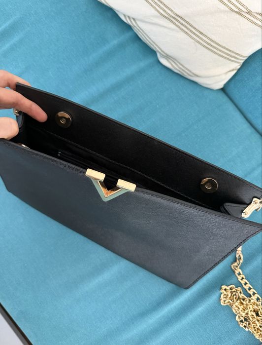 Дамска черна чанта клъч Валентино