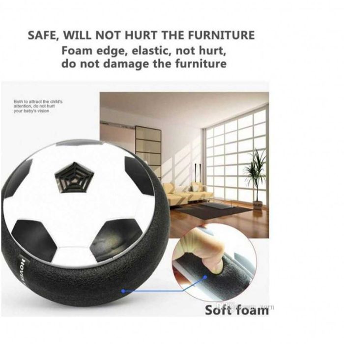 Светеща въртяща се футболна топка с защитна пяна и LED светлини