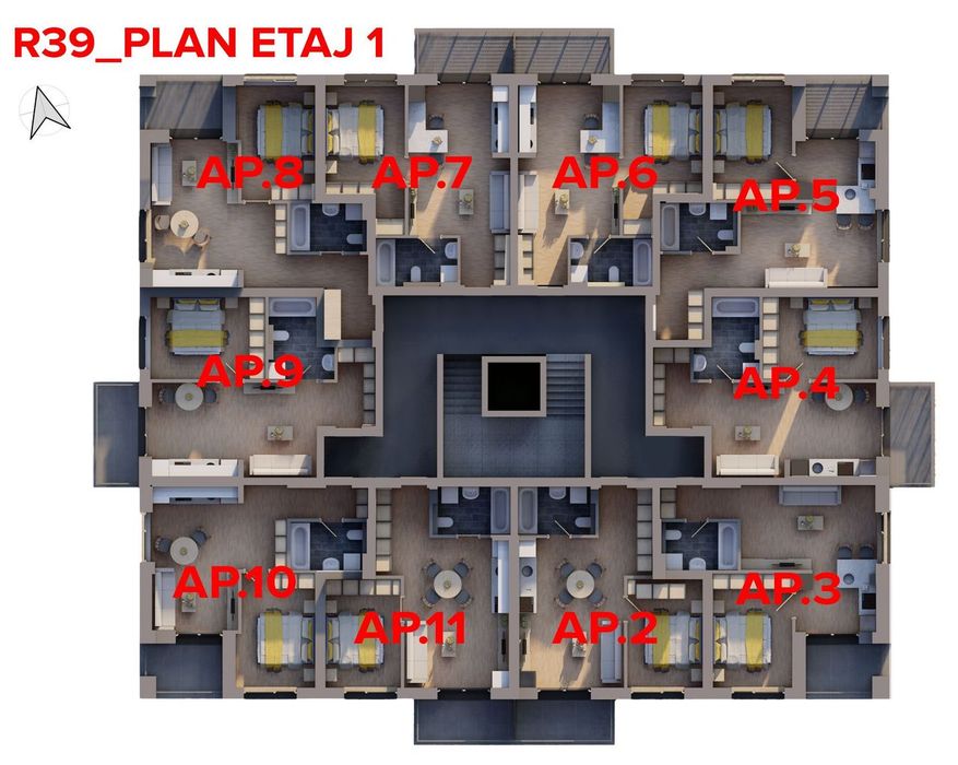 Apartament nou ARED, 44 mp utili – Direct de la dezvoltator