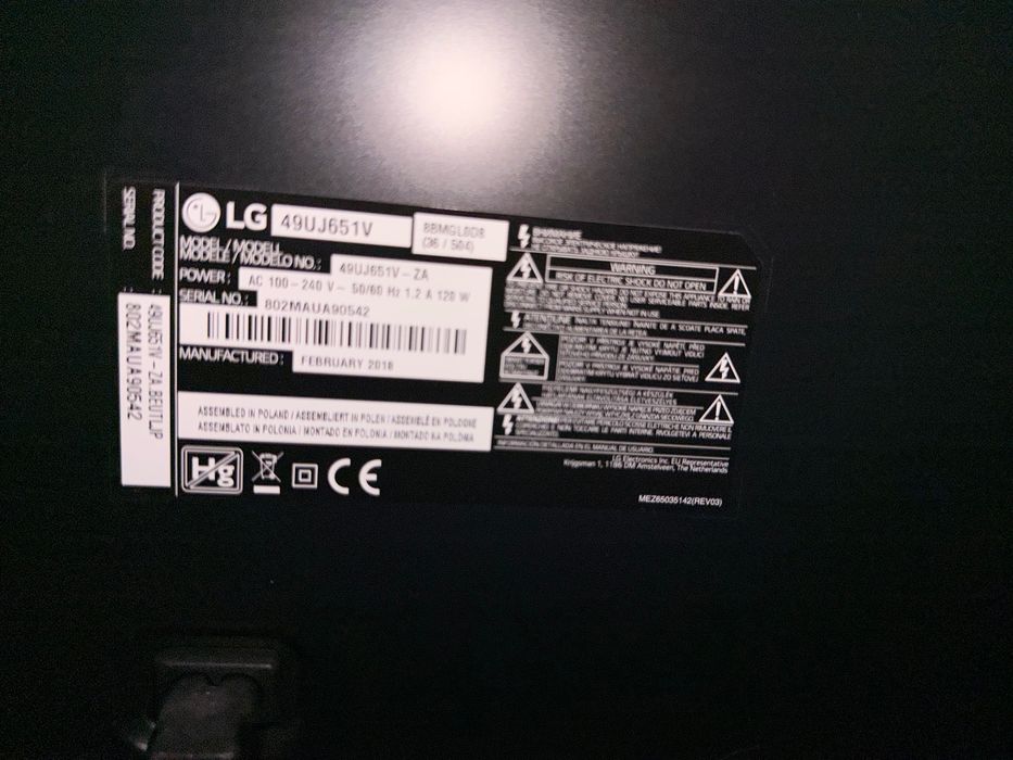 TV LG 49" Ultra HD 4K, Smart