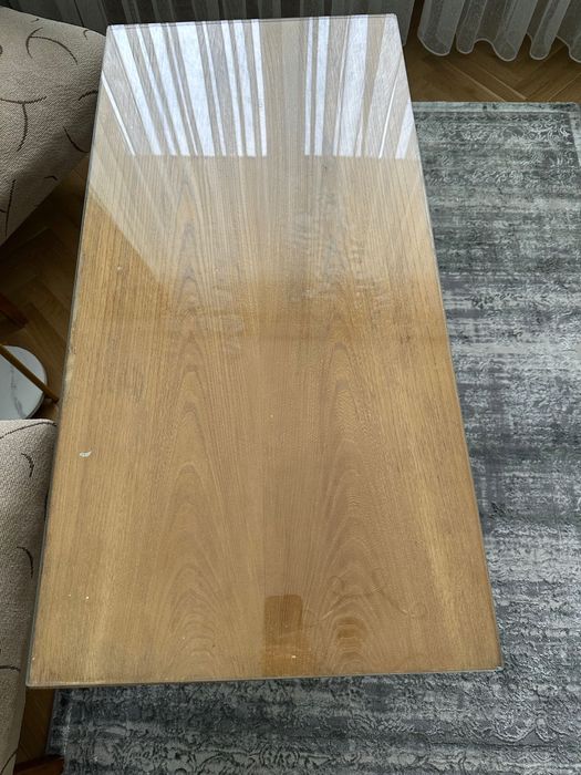 Масичка за кафе (дървена със стъкло)