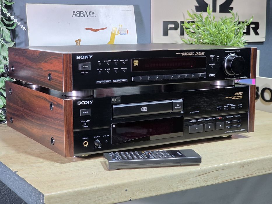 Cd player SONY CDP-X559 ES , black, laterale lemn, telecomanda