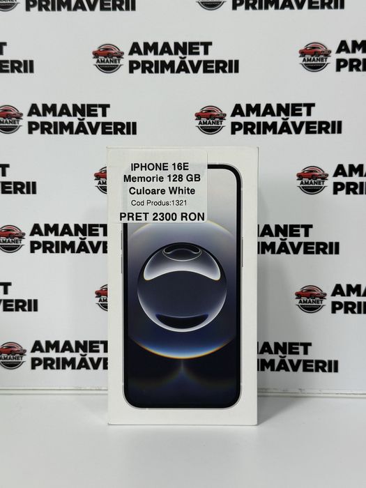 Iphone 16E 128 GB White NOU Sigilat Garantie