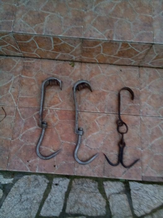 Ченгел за месо от ковано желязо и неръждаема стоманамана