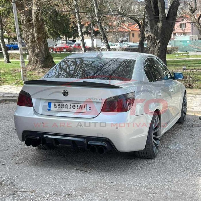 Дифузьор за Bmw E60 E61 - Оребрен, добавка за задна броня, бмв е60 е61