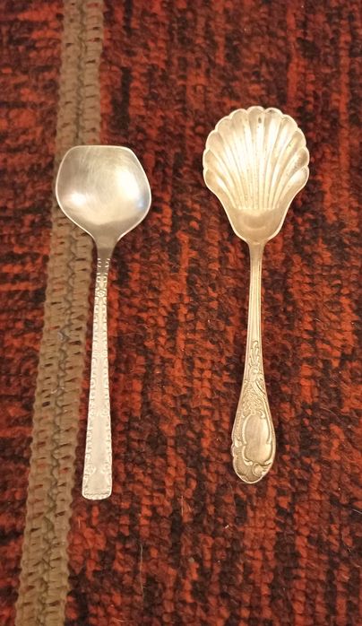 Мельхиоровые ложки и лопатки для торта СССР.