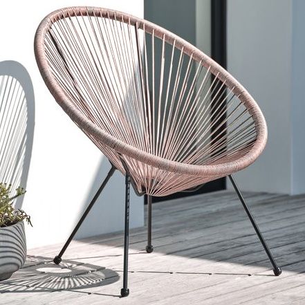 Луксозен Градиснки Комплект Acapulco – Два Бежови Стола и Кръгла Маса