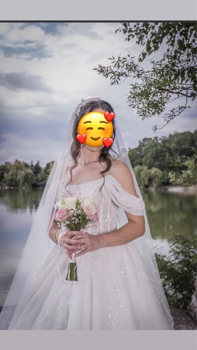 Булченска рокля подарък воал+ диадема