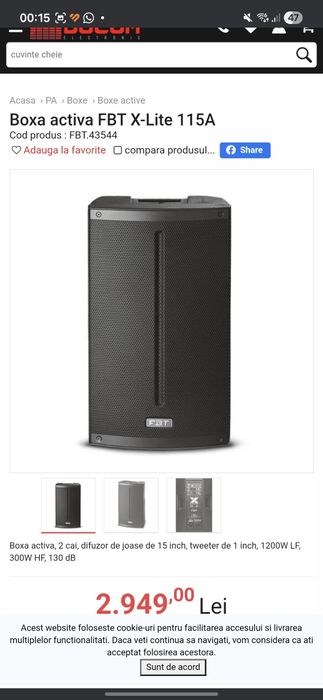 Boxe FBT Xlite 115A