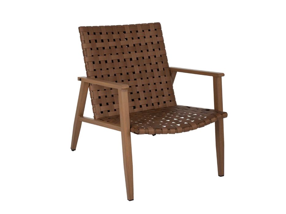 Кресло с метална рамка и плетен ратан HM5868.01