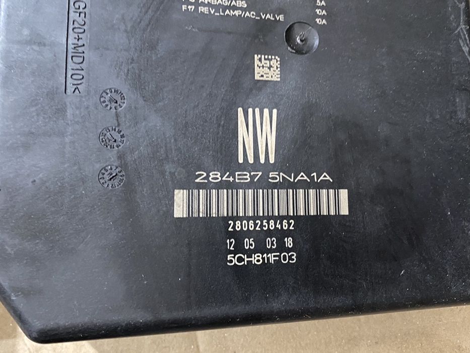 Modul frana / Camera / Voltaj baterie / Sigurante Nissan Qashqai J11