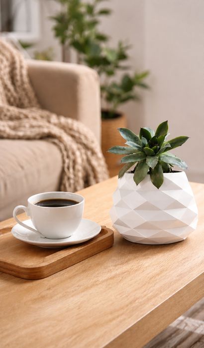 AURORA Vază decorativă modernă 3D – design geometric Low-Poly Culori la alegere