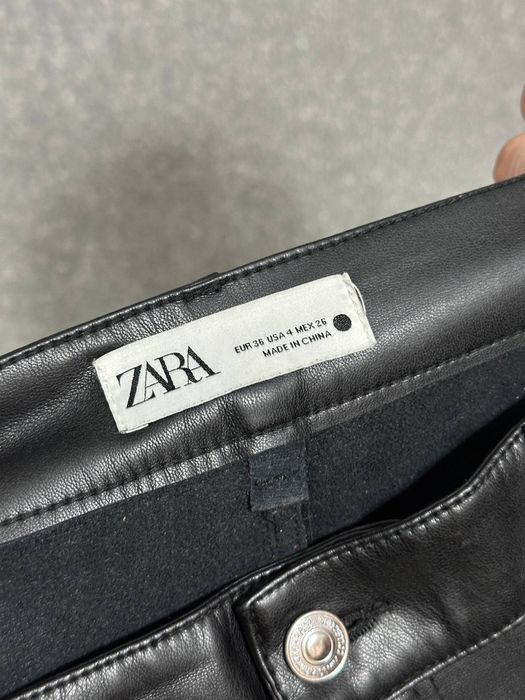Женские Кожанные брюки ZARA