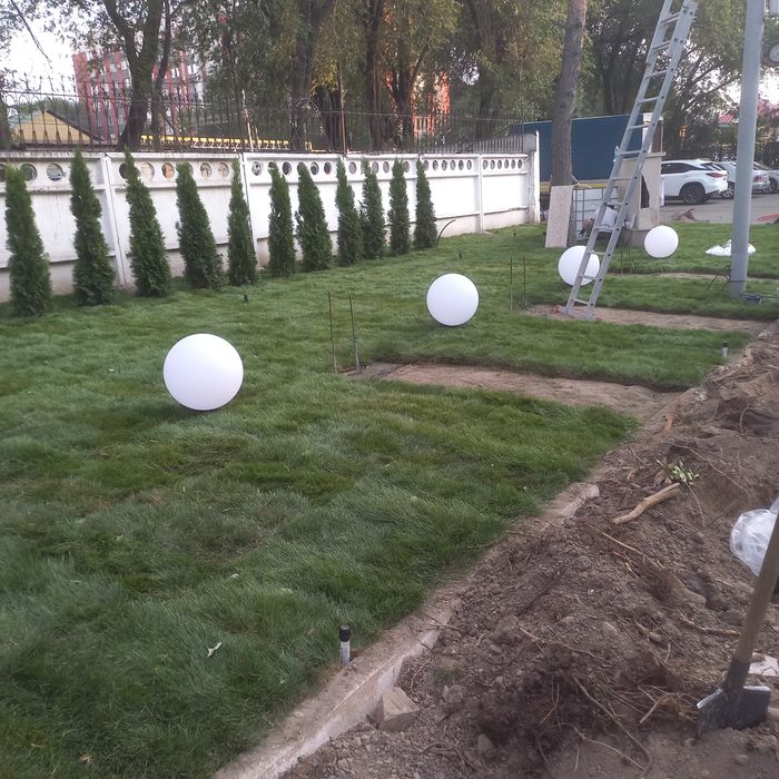 Готовой газон рулонной