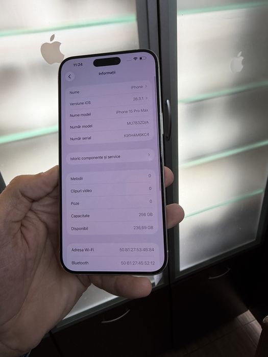 Vand Iphone 15 Pro Max 256Gb White