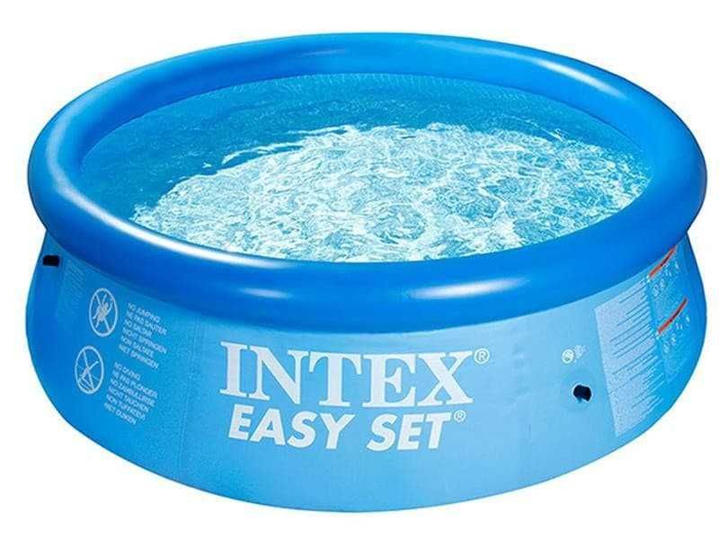 INTEX Бассейн оригинал надувной для дачи "Easy Set" 244 * 76 см