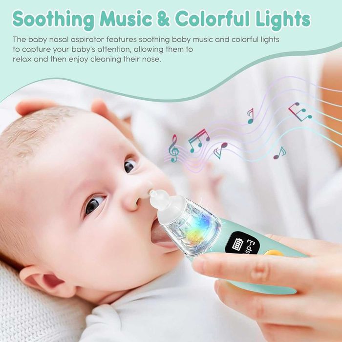 FACAIO Назален аспиратор с 3 накрайника, музикална, светлинна  функция